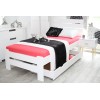 Łóżko z drewna białe PARYS 100X200 + STELAŻ wysokie