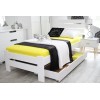 Łóżko z drewna białe PARYS 140X200 + STELAŻ wysokie