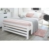 Łóżko drewniane białe BRITA 160X200 + STELAŻ + MATERAC SPRĘŻYNOWY