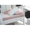 Łóżko drewniane białe BRITA 140X200 + STELAŻ + MATERAC SPRĘŻYNOWY