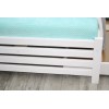Łóżko drewniane białe BRITA 100X200 + STELAŻ + MATERAC SPRĘŻYNOWY