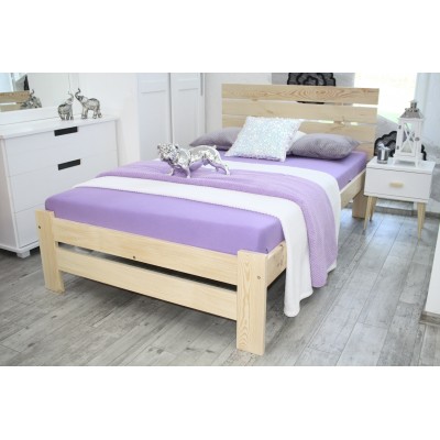 Łóżko drewniane sosnowe PARYS 120X200 + STELAŻ + MATERAC SPRĘŻYNOWY