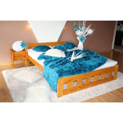 Łóżko drewniane, sosnowe NIKOLA 120x200 OLCHA