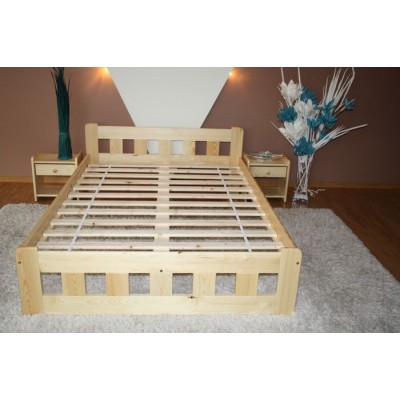 Łóżko drewniane, sosnowe NIKOLA 120x200