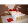 Łóżko drewniane, sosnowe NIKOLA 90x200