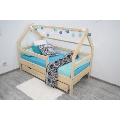Łóżko domek DINO dziecięce 80x160 + materac
