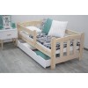 Łóżko dziecięce drewniane JAŚ 70x160 sosnowe + materac KPG