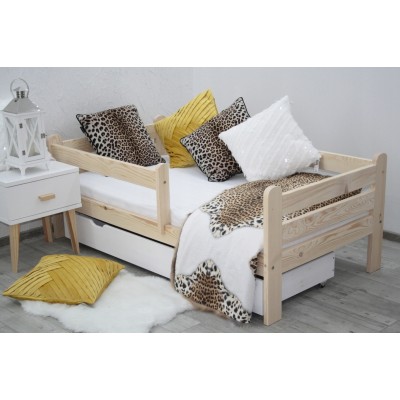 Łóżko dziecięce drewniane KUBUŚ 80X160 sosnowe