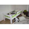 Łóżko dla dziecka drewniane sosnowe " KRZYŚ " kolor biały + MATERAC