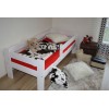 Łóżko dla dziecka drewniane sosnowe " KRZYŚ " kolor biały