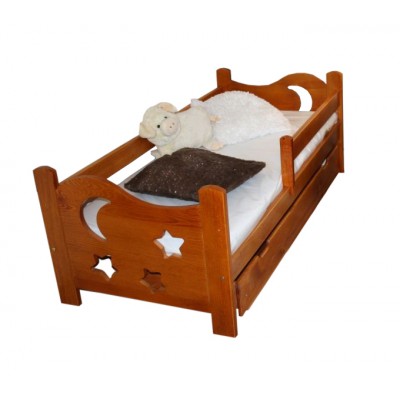 Łóżko łóżeczko dla dziecka drewniane SEWERYN 80x160 kolor OLCHA