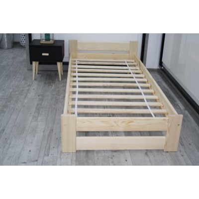 Łóżko drewniane F1 90x200 sosnowe stelaż producent