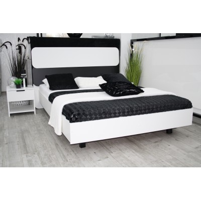 Łóżko lewitujące 5D 160x200 białe - czarne stelaż sypialnia